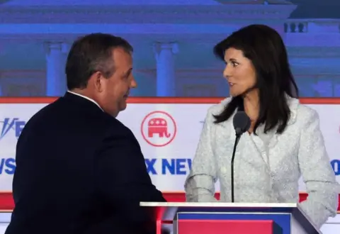 Getty Images Chris Christie and Nikki Haley