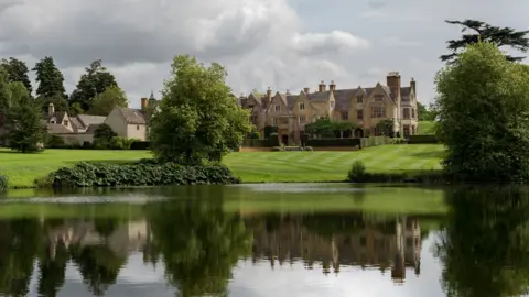 Cliff Kinch Barton Abbey, Steeple Barton, Oxfordshire, a near-still day giving a good reflection
