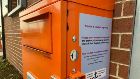 Emma Glasbey / BBC Knife bin