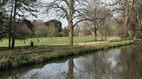 Bute Park in Cardiff on Tuesday