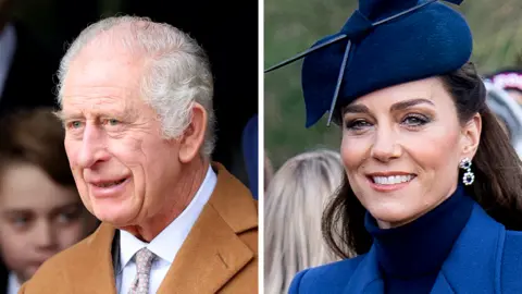 Getty Images King Charles and Catherine, the Princess of Wales