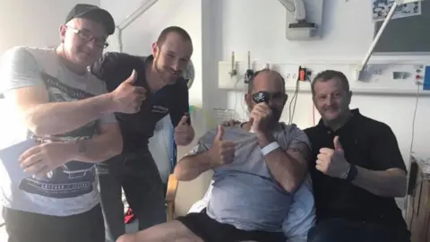 Granger family Shaun Didhton, Mark Johnson, Neil Granger and Stuart McClurg