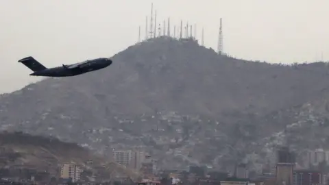 EPA Plane taking off from Kabul airport