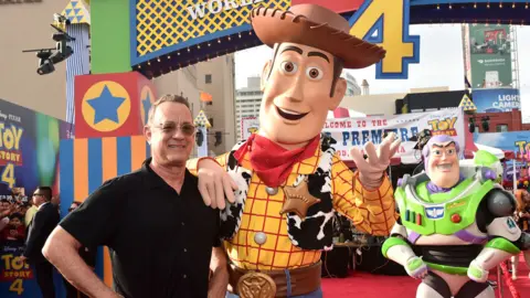 Getty Images Tom Hanks, Woody and Buzz