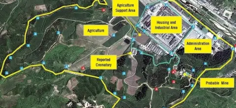 2016 DigitalGlobe Inc A satellite image of prison camp no 25 in North Korea