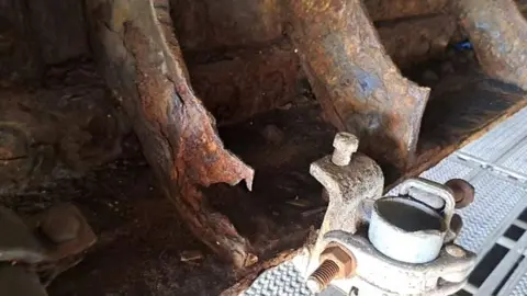 North East Lincolnshire Council Areas of rusting and corrosion to the bridge steelwork