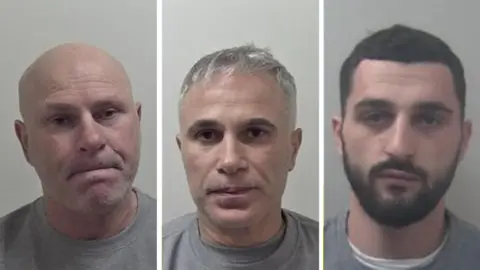 Surrey Police Alfred Isufi, 48, Henri Osmani, 44 and Gerard Kalaja, 22