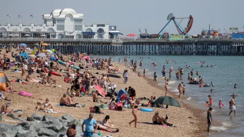 PA Media Southsea beach on Tuesday