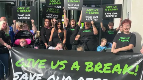 BBC/Jim Scott The protest