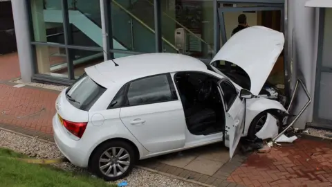 Chesterfield Royal Hospital Crash Scene