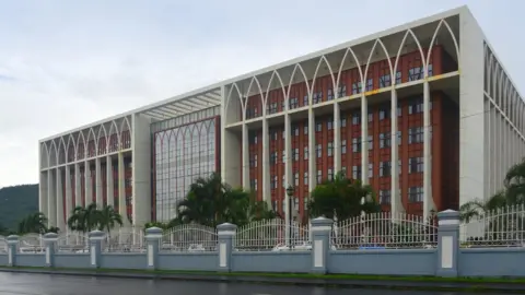 Getty Images The Chinese-built Tui Atua Tupua Tamasese Efi government complex in Samoa's capital, Apia