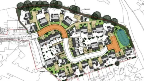 Big Picture Design Plans showing the site where new homes will be built