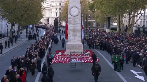 BBC People's Parade passes the Cenotaph