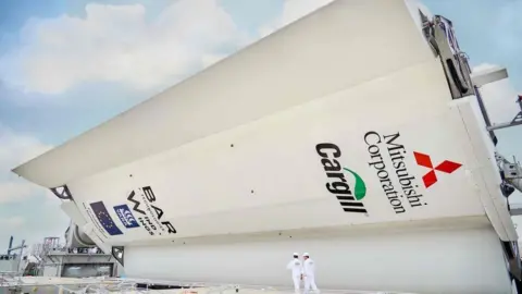 Cargill Sails being fitted