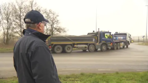 David crofts looking at hs2 truck