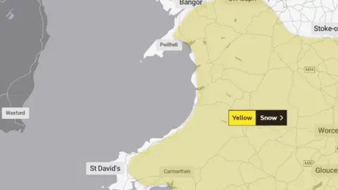 Met Office Map of weather warning