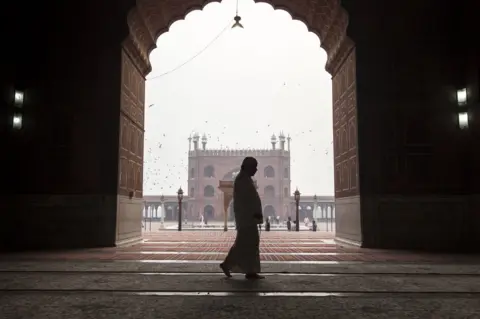 Getty Images A Muslim man at Delhi's Jama mosque