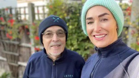 Stuart Ratcliffe/BBC Kat Cordiner with her father Hew