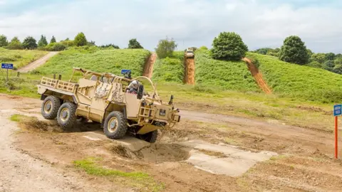 Millbrook Military vehicle being tested