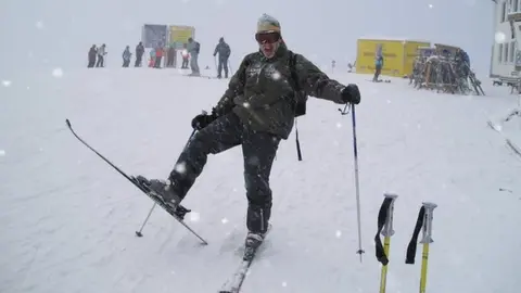 Conway family Noel Conway skiing