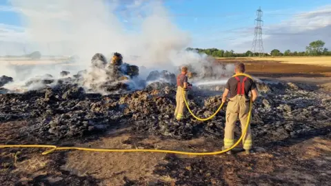Biggleswade Community Fire Station Haystack fire