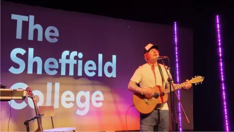 Dan Beale/The Sheffield College Ed Sheeran on stage