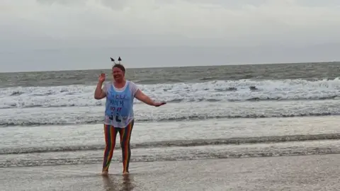 Porthcawl Christmas Day swim Carole Anne Lyle