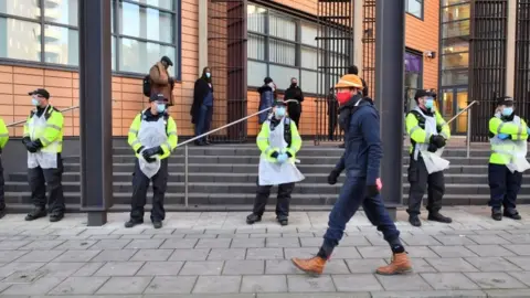 PA Media Police outside Bristol Magistrates' Court