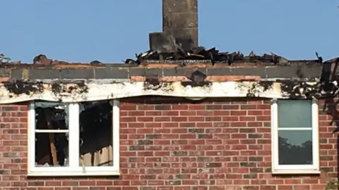 House hit by lightning in Stanway