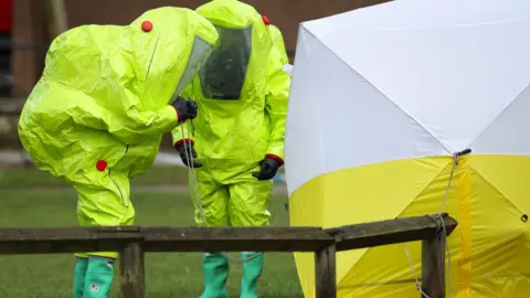 PA Media Tent over park bench in Salisbury