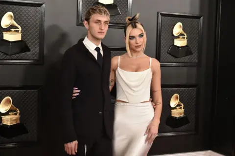 Getty Images Dua Lipa and Anwar Hadid