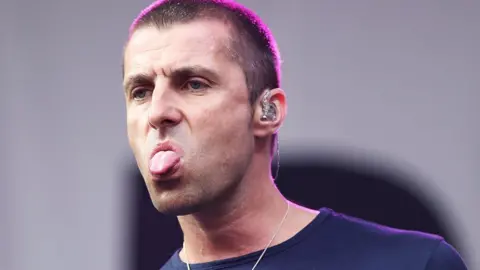 Getty Images Liam Gallagher sticking his tongue out