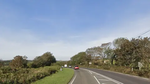 Google Street view image of A30 showing cars on the road