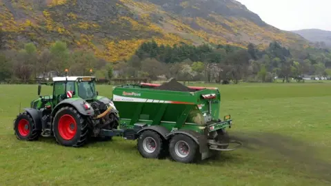 Basalt being scattered in Scotland.