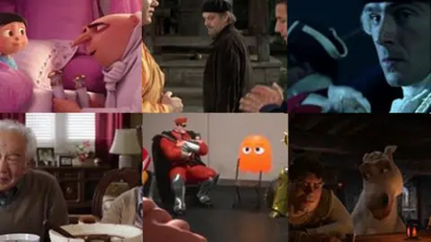 BBC Various movie stills have replaced the hacked account profile photographs