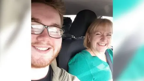 Dr Matt Guy A selfie of Matt and his Mum in the car