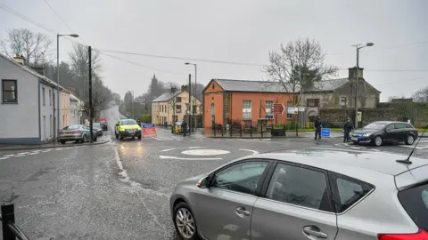 Pacemaker Police at the scene of the alert with a road closed sign