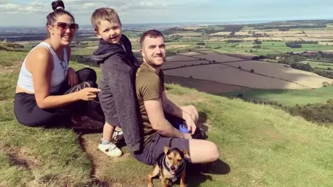 McCarthy Family Ross McCarthy with fiancée Charlotte and their three-year-old son