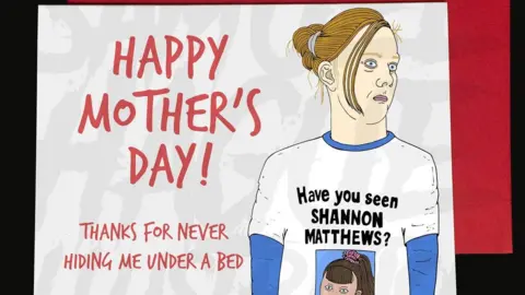 Samuel Hague Illustration A Mother's Day card depicting Karen Matthews