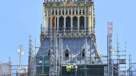 JUSTIN TALLIS The Elizabeth Tower with scaffolding