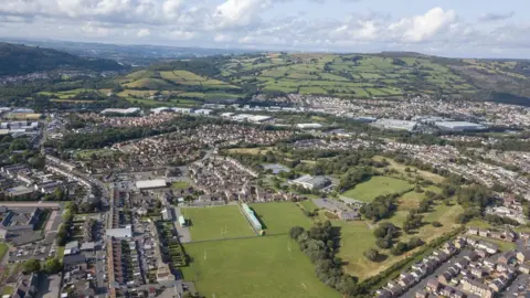 Getty Images Caerphilly from the air