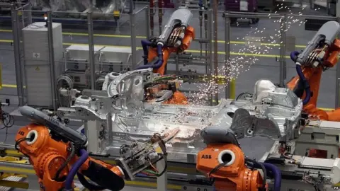 PA Production line at car factory in Cowley