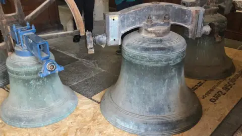 BBC Bells on a church floor