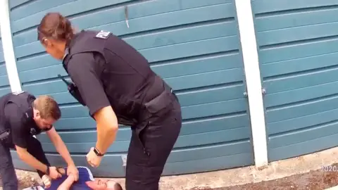 Avon and Somerset Police Police arresting David Wilkie