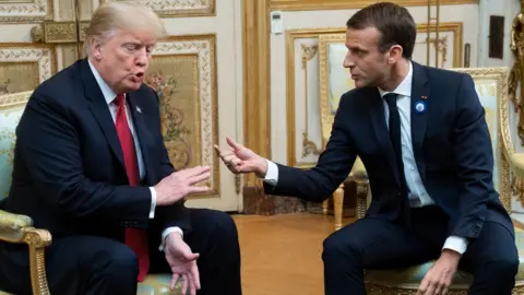 AFP/Getty President Donald Trump and President Emmanuel Macron