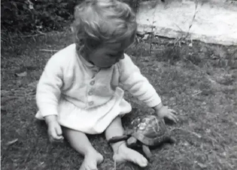 Yvonne Machin Tommy in the garden