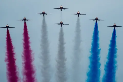 PA Media Red Arrows at the Commonwealth Games opening ceremony