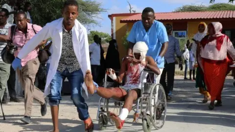 Reuters Man rushed to hospital after blast in Mogadishu