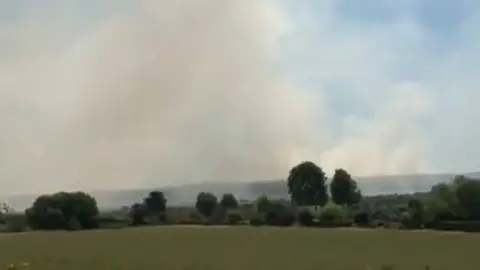 BBC Smoke seen on Salisbury Plain