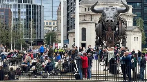 Birmingham City Council Crowds gather in Birmingham to watch the Queen's funeral